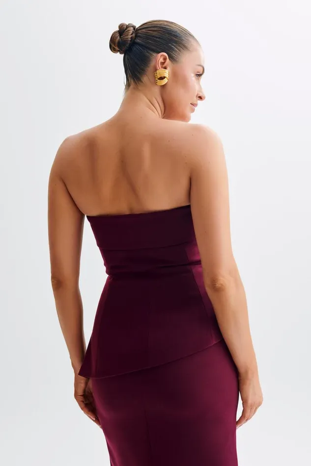 Women Meshki Dresses Micah Suiting Strapless Top 8211 Plum