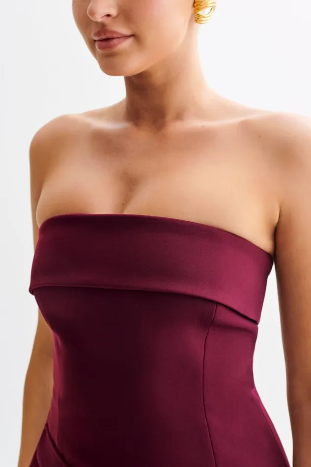 Women Meshki Dresses Micah Suiting Strapless Top 8211 Plum