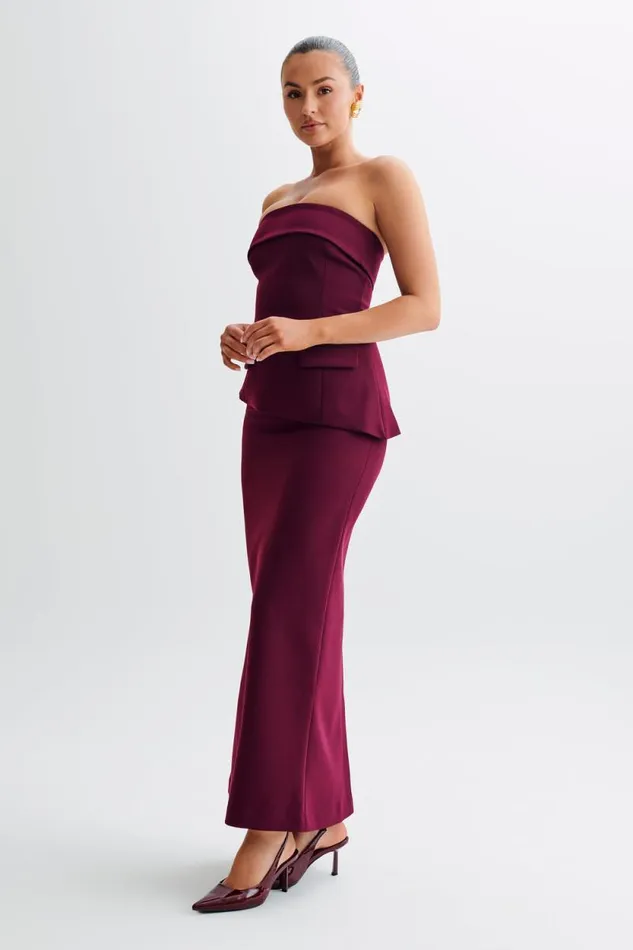 Women Meshki Dresses Micah Suiting Strapless Top 8211 Plum