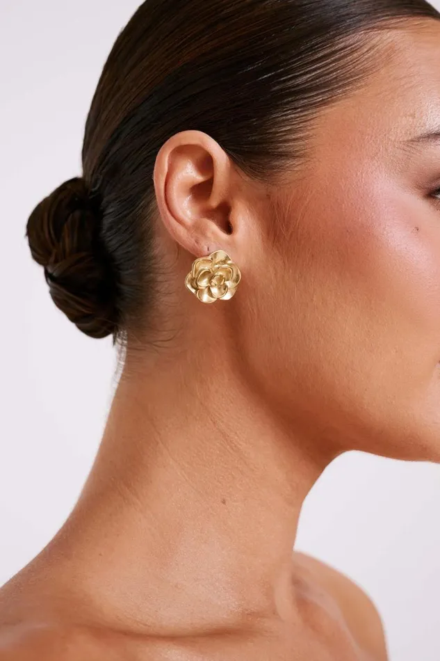 Women Meshki Jewellery Lala Rose Earrings 8211 Gold