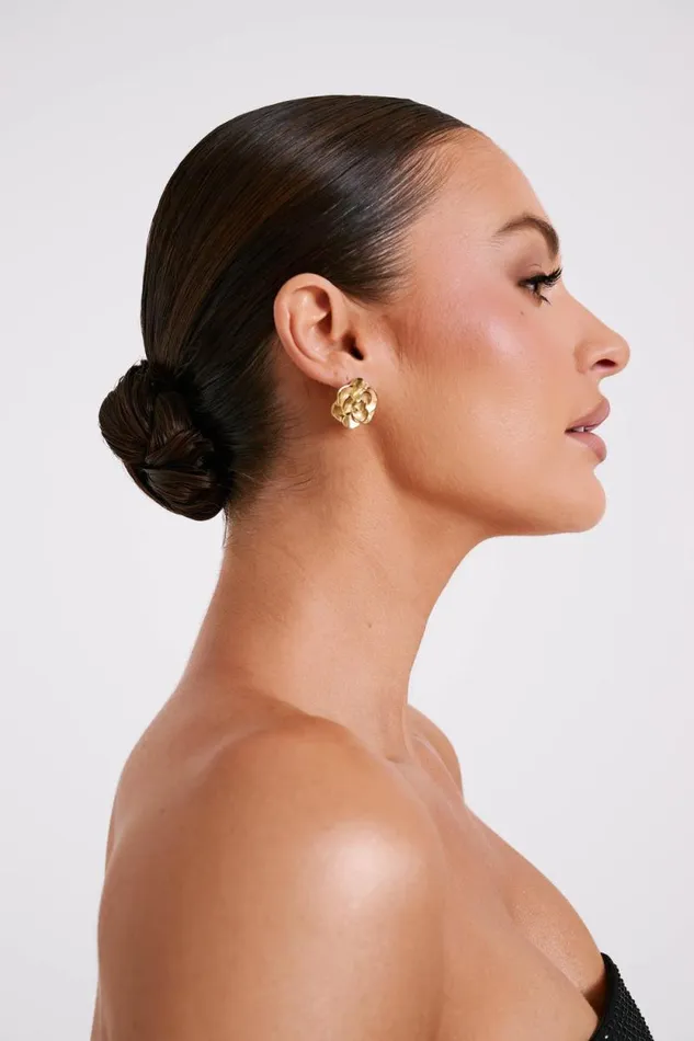 Women Meshki Jewellery Lala Rose Earrings 8211 Gold