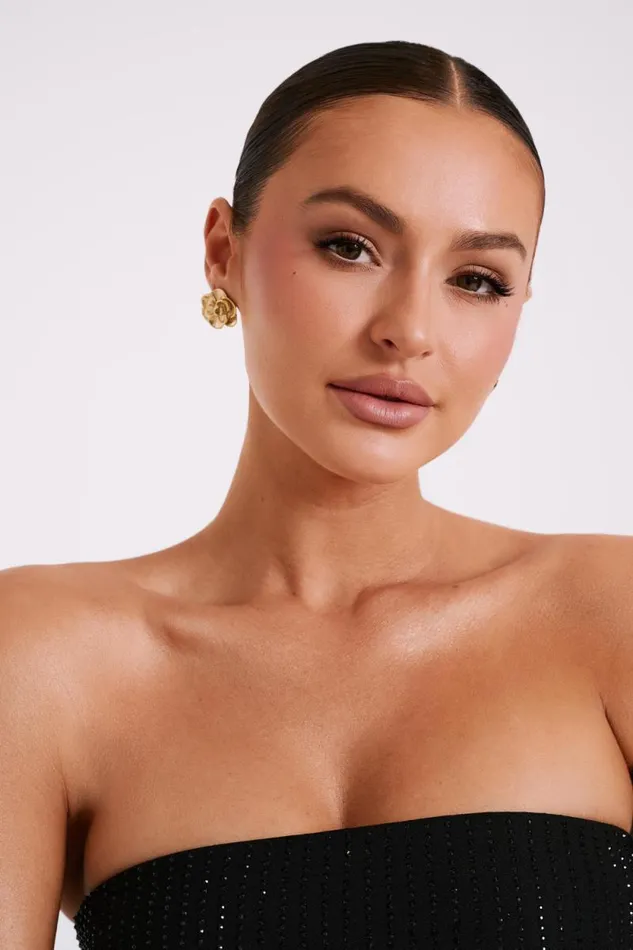Women Meshki Jewellery Lala Rose Earrings 8211 Gold