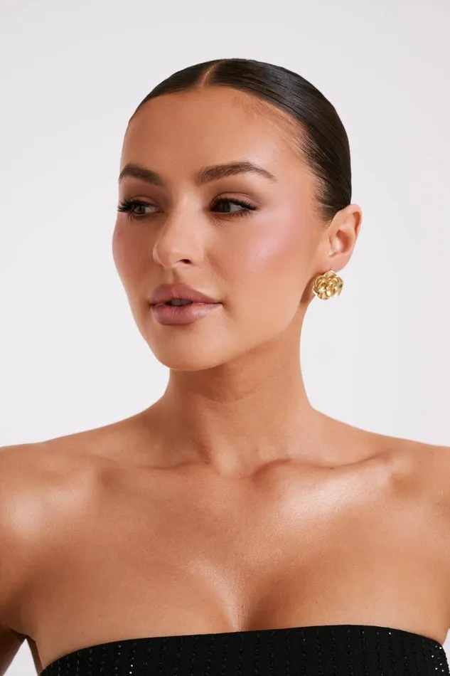 Women Meshki Jewellery Lala Rose Earrings 8211 Gold