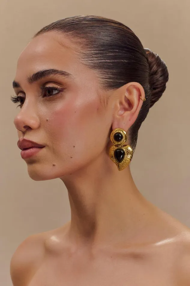 Women Meshki Jewellery Lillian Vintage Drop Earrings 8211 Gold