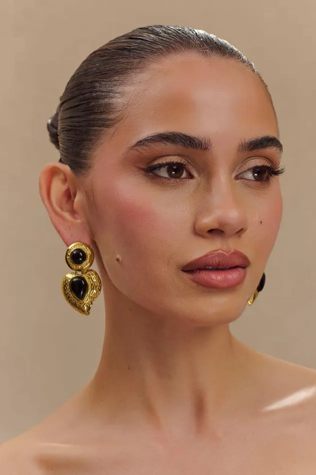 Women Meshki Jewellery Lillian Vintage Drop Earrings 8211 Gold