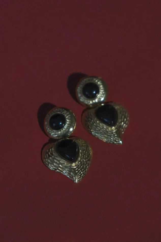 Women Meshki Jewellery Lillian Vintage Drop Earrings 8211 Gold