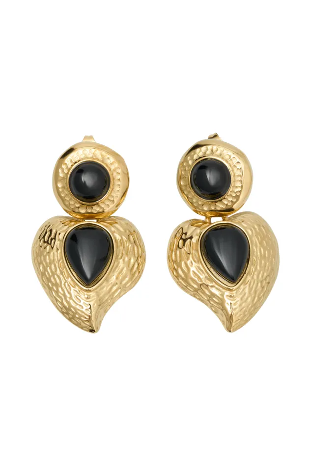 Women Meshki Jewellery Lillian Vintage Drop Earrings 8211 Gold