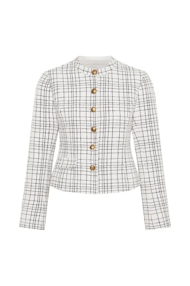 Women Meshki Outerwear Priscilla Tweed Jacket 8211 White