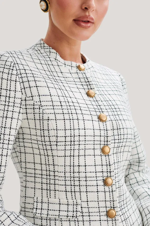 Women Meshki Outerwear Priscilla Tweed Jacket 8211 White