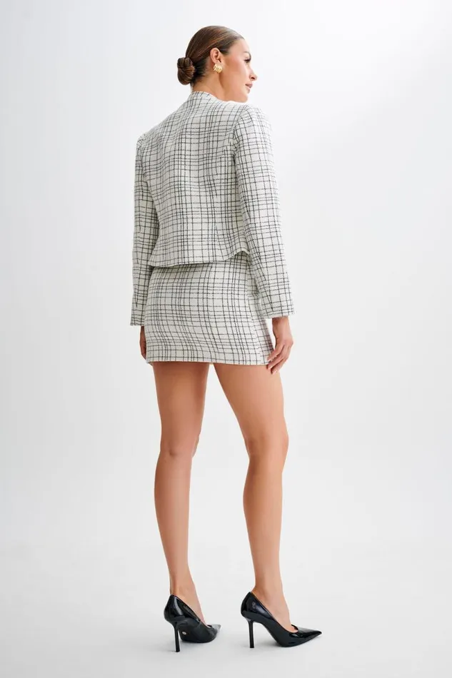 Women Meshki Outerwear Priscilla Tweed Jacket 8211 White