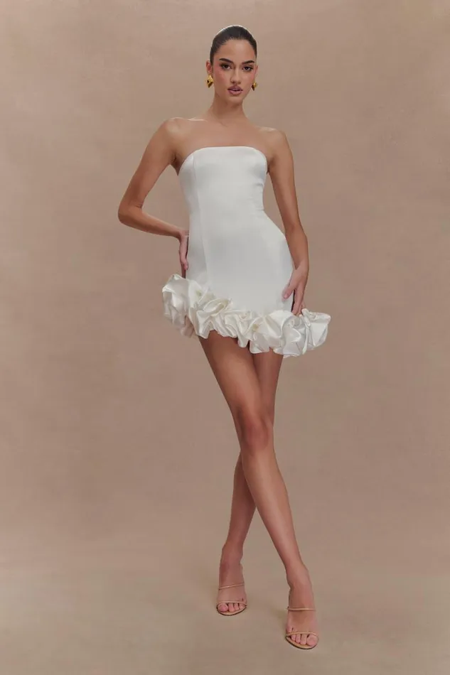 Women Meshki Shoes Alba Bubble Mini Dress 8211 White
