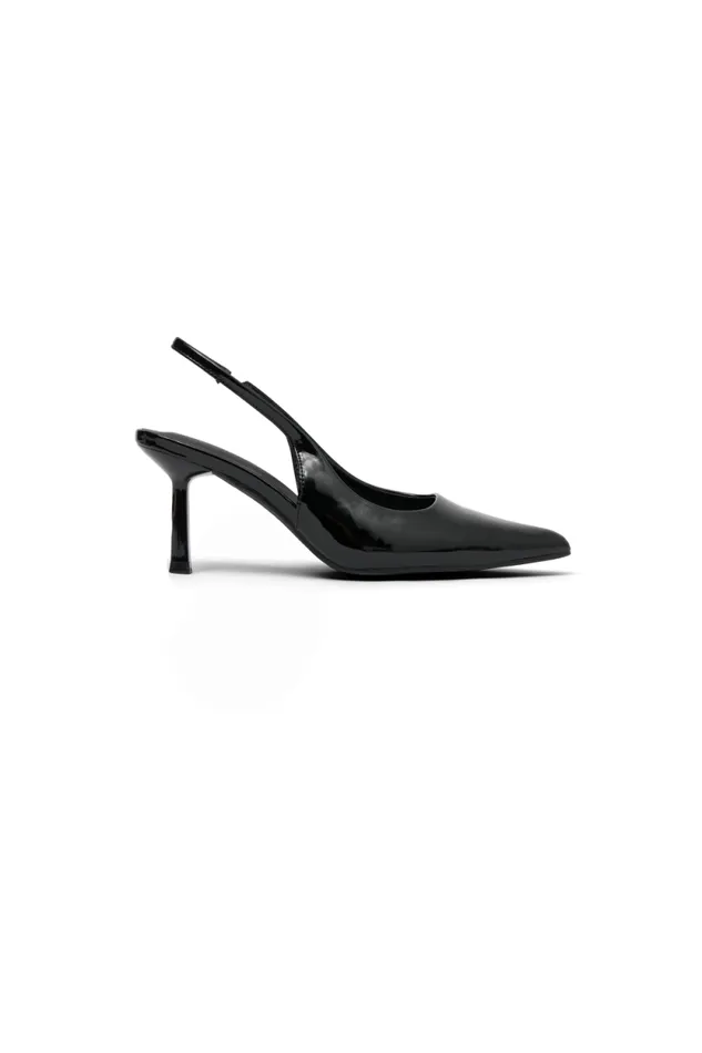 Women Meshki Shoes Dasha Patent Sling Back Heels 8211 Black