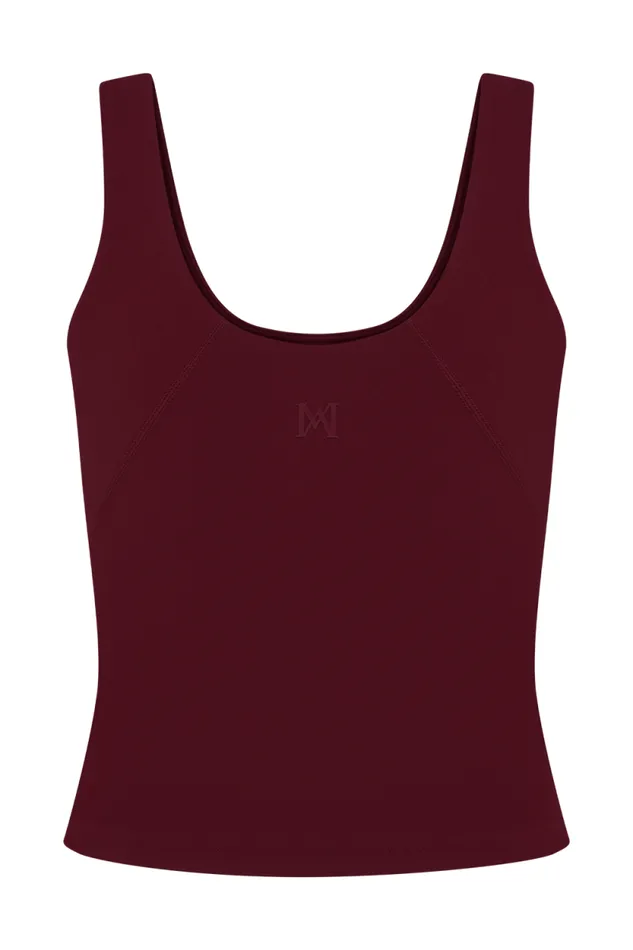 Women Meshki Tops Alexandra Yoga Top 8211 Burgundy