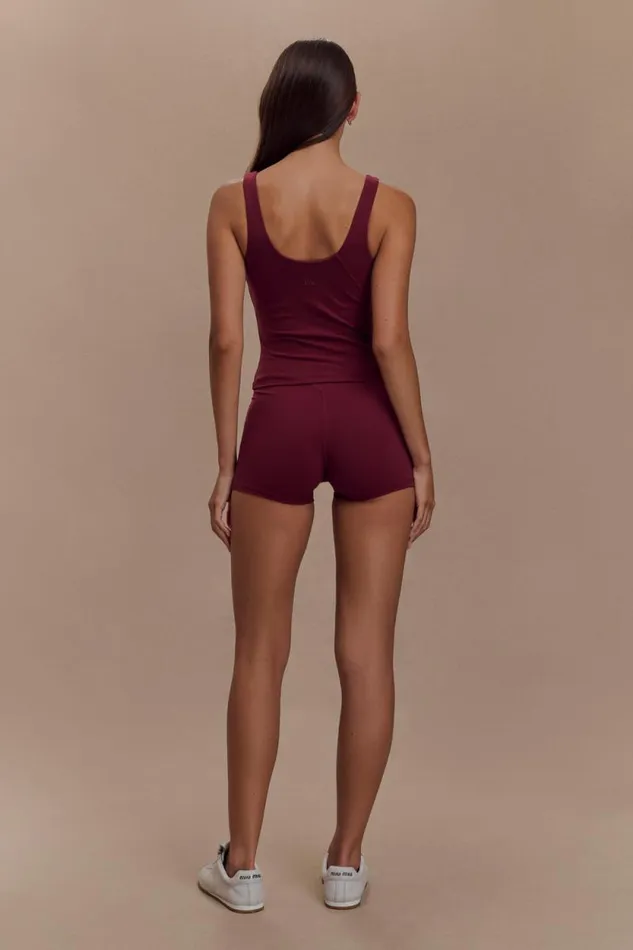 Women Meshki Tops Alexandra Yoga Top 8211 Burgundy