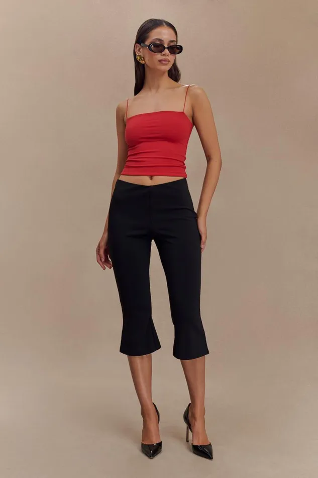 Women Meshki Tops Arya Longline Spaghetti Strap Top 8211 Ruby
