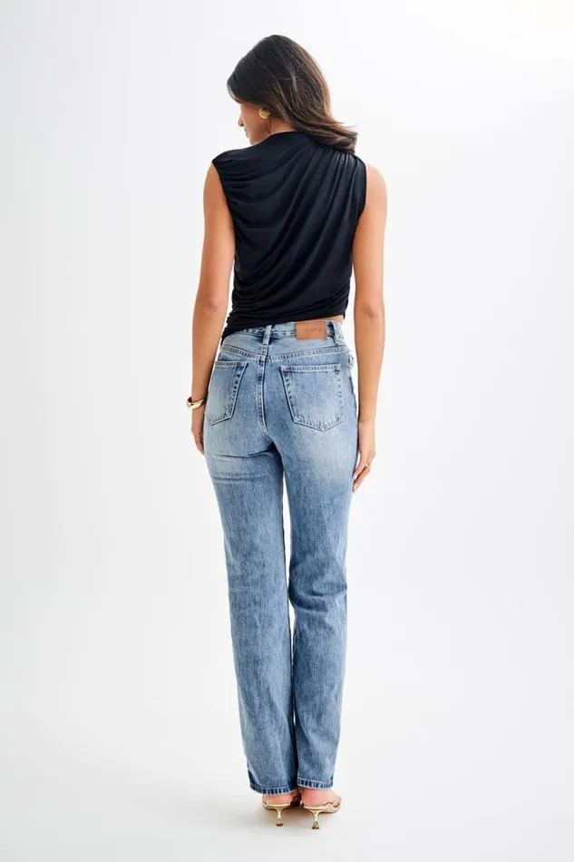 Women Meshki Tops Griselda Draped Slinky Sleeveless Top 8211 Black