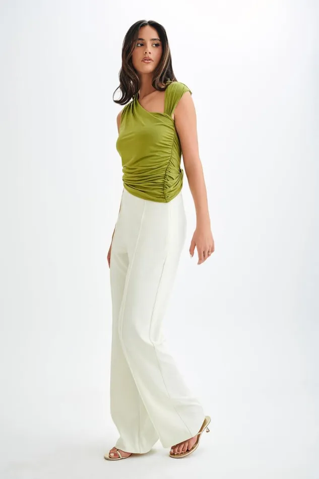 Women Meshki Tops Griselda Draped Slinky Sleeveless Top 8211 Vintage Olive