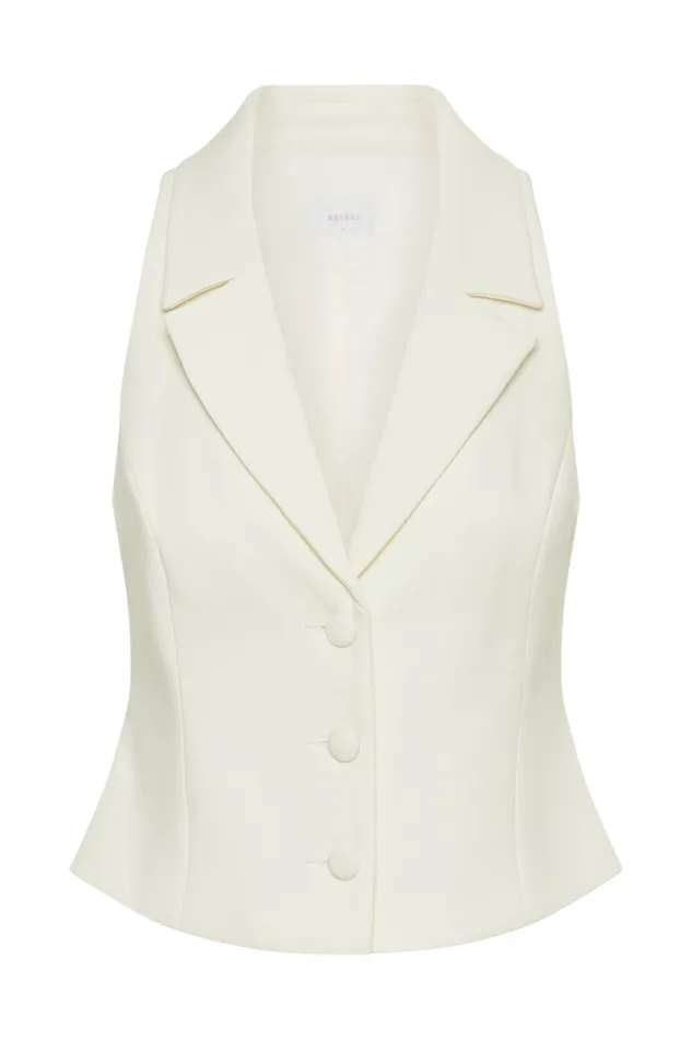 Women Meshki Tops Mura Suiting Vest 8211 Ivory