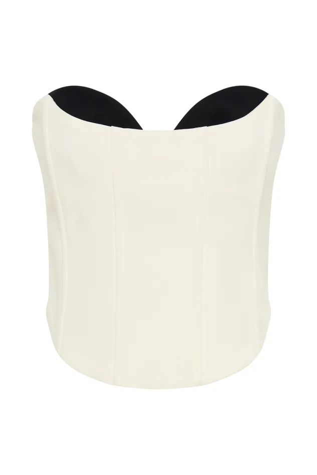 Women Meshki Tops Oceane Contrast Suiting Strapless Corset 8211 White