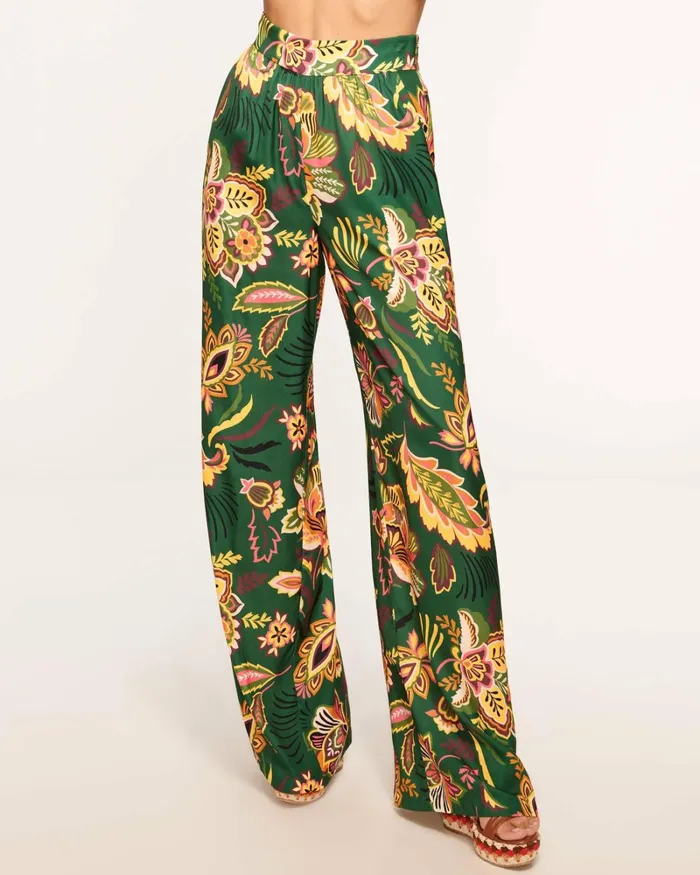 Women Mila Wide Leg Pant Spruce Floral Ramy Brook Pants