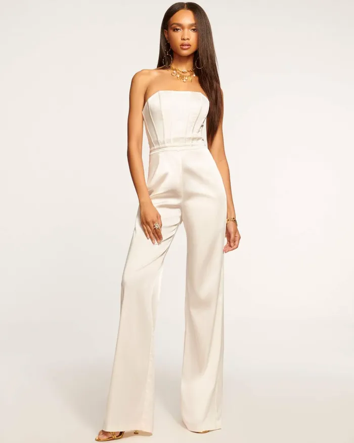 Women Mira Strapless Jumpsuit Ivory Ramy Brook Dresses Women Mira Strapless Jumpsuit Ivory Ramy Brook Dresses