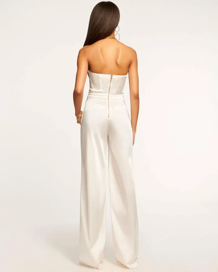 Women Mira Strapless Jumpsuit Ivory Ramy Brook Dresses Women Mira Strapless Jumpsuit Ivory Ramy Brook Dresses