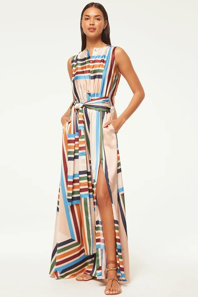 Women MISA Los Angeles Dresses ANABELLA DRESS San Miguel Stripe