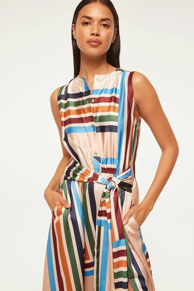 Women MISA Los Angeles Dresses ANABELLA DRESS San Miguel Stripe