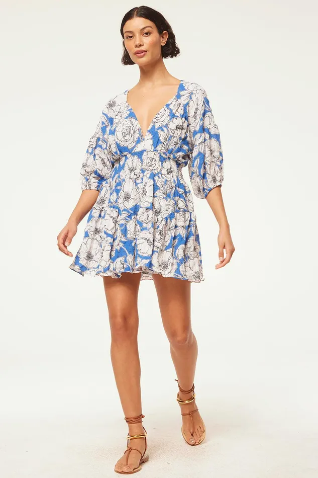 Women MISA Los Angeles Dresses EIGHT DRESS Gardenia Crinkle