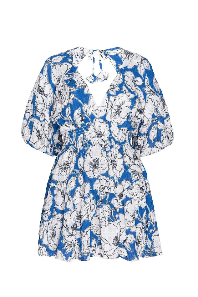 Women MISA Los Angeles Dresses EIGHT DRESS Gardenia Crinkle