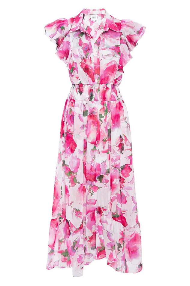 Women MISA Los Angeles Dresses FLORENCIA DRESS Garden Fuchsia
