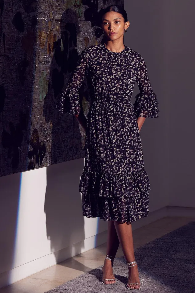 Women MISA Los Angeles Dresses GORDANA DRESS Polka Dot Small