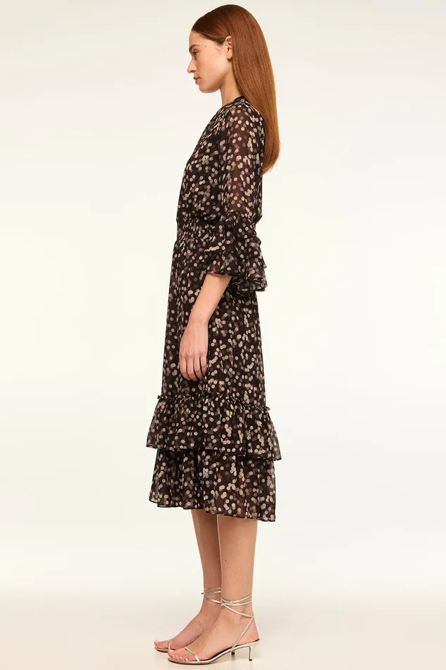 Women MISA Los Angeles Dresses GORDANA DRESS Polka Dot Small