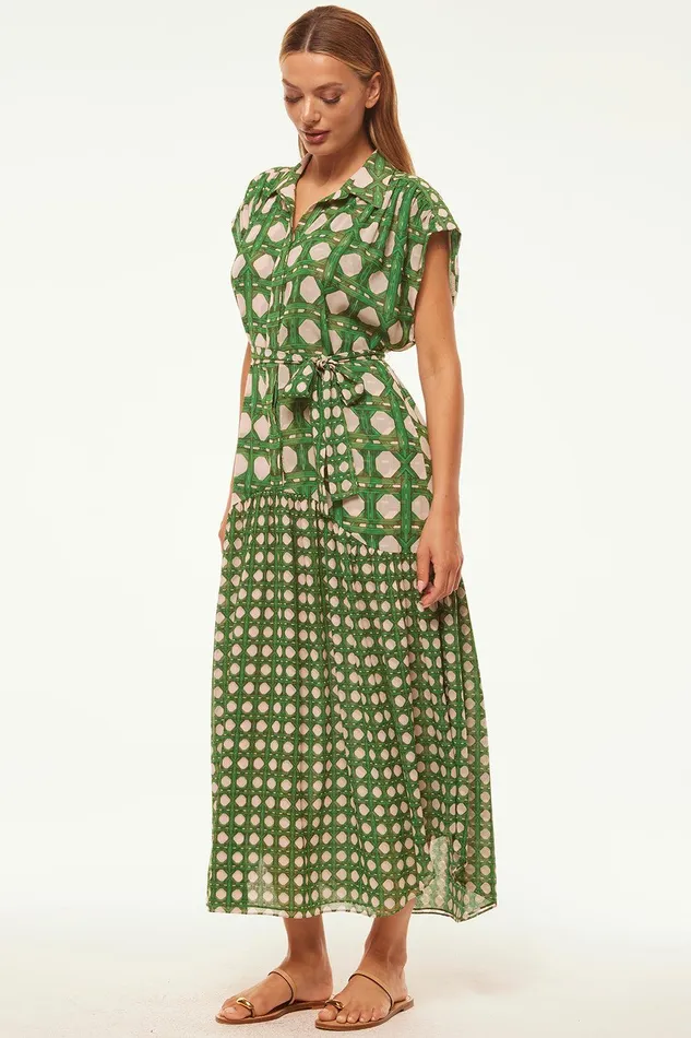 Women MISA Los Angeles Dresses LAURA DRESS Rattan Tile Mix