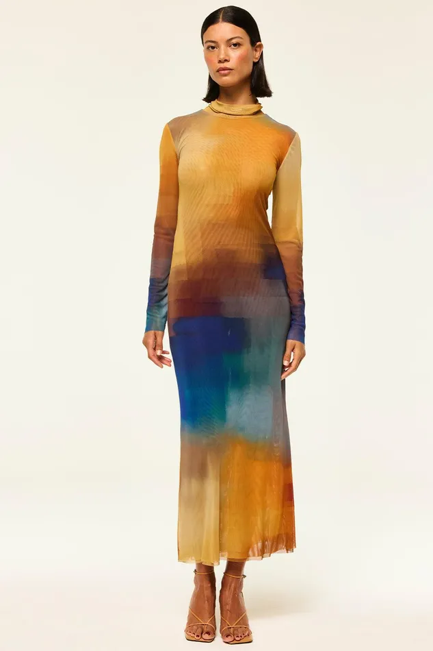 Women MISA Los Angeles Dresses LIV DRESS Digital Ombre