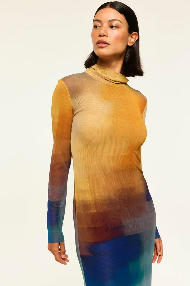 Women MISA Los Angeles Dresses LIV DRESS Digital Ombre