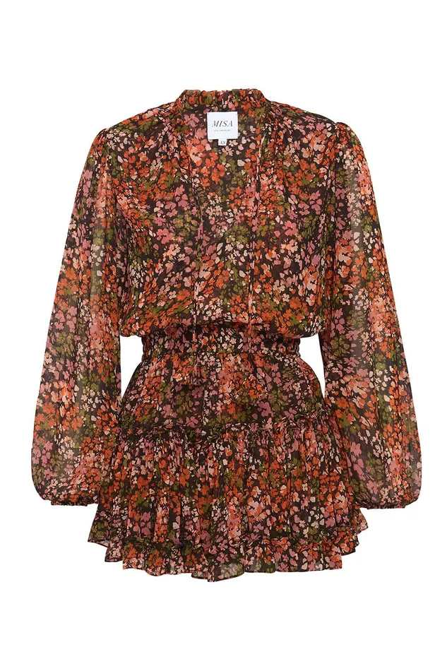 Women MISA Los Angeles Dresses LORENA DRESS Autumn Flora