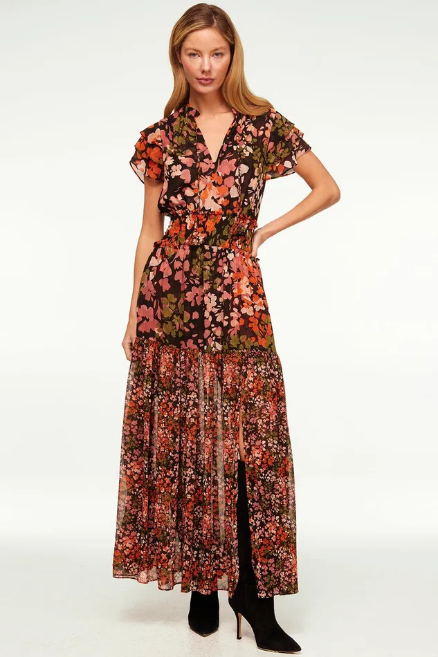 Women MISA Los Angeles Dresses MARIBAR DRESS Autumn Flora Mix