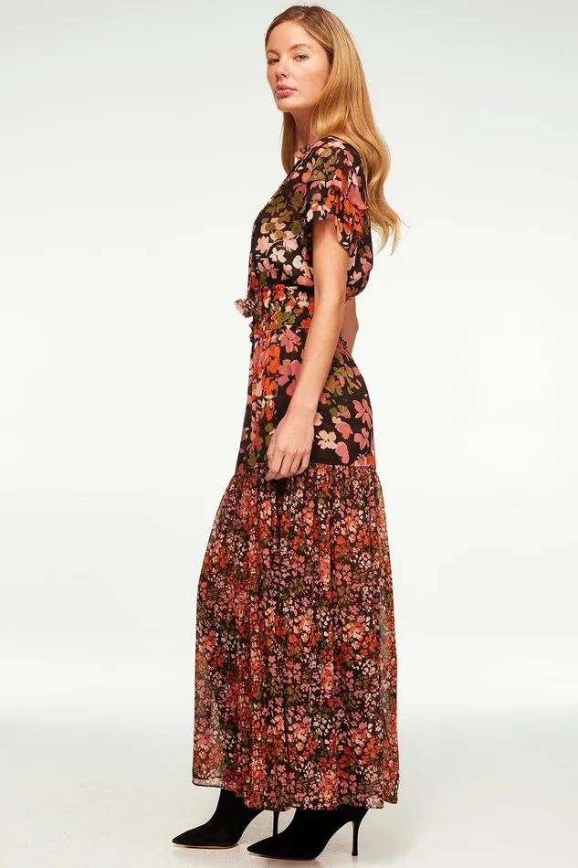 Women MISA Los Angeles Dresses MARIBAR DRESS Autumn Flora Mix