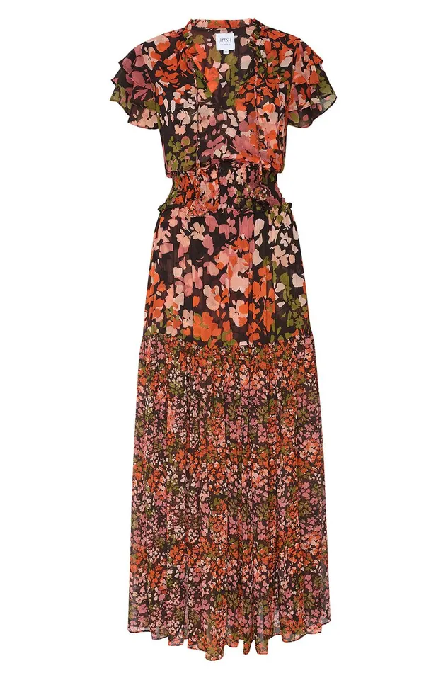 Women MISA Los Angeles Dresses MARIBAR DRESS Autumn Flora Mix