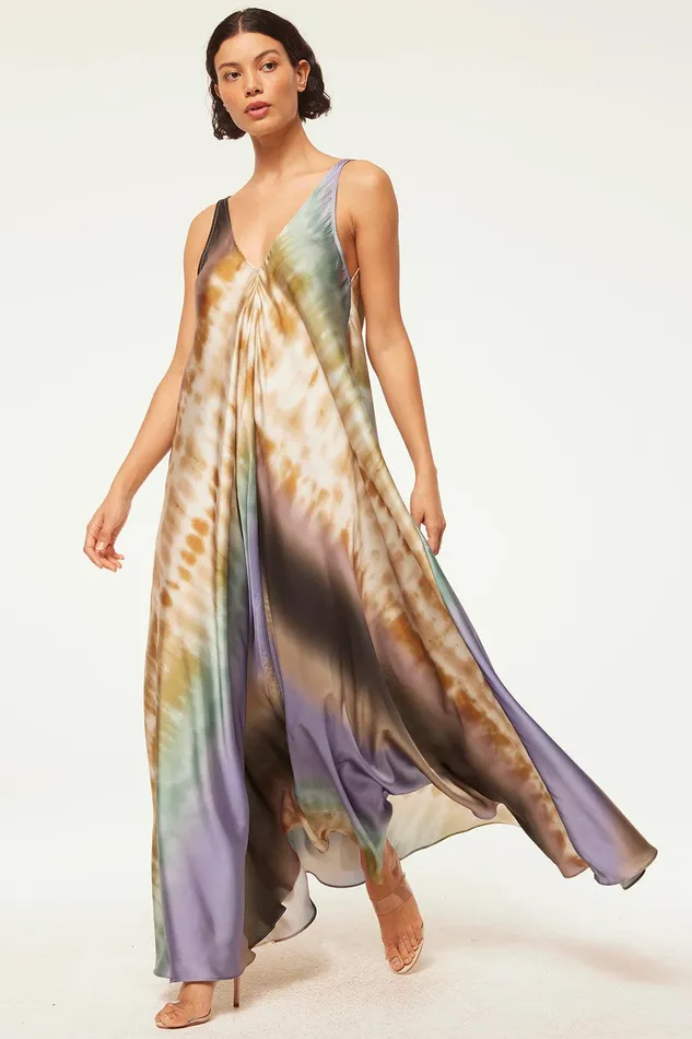 Women MISA Los Angeles Dresses NOTTA DRESS Cerulean Ombre