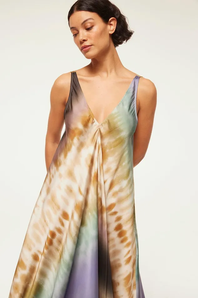 Women MISA Los Angeles Dresses NOTTA DRESS Cerulean Ombre