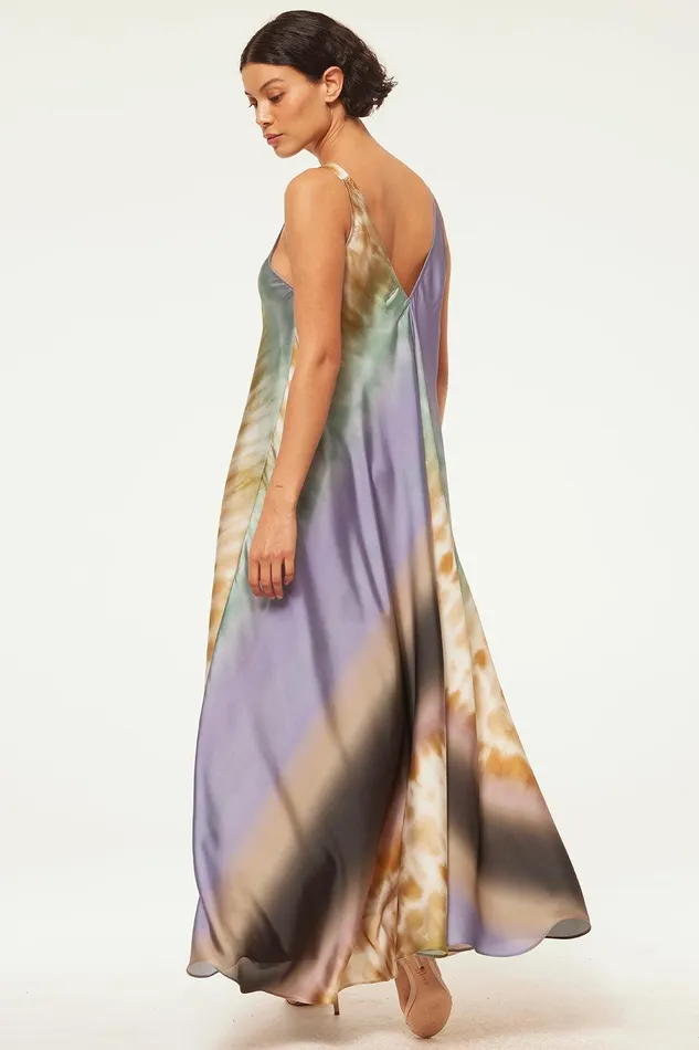 Women MISA Los Angeles Dresses NOTTA DRESS Cerulean Ombre