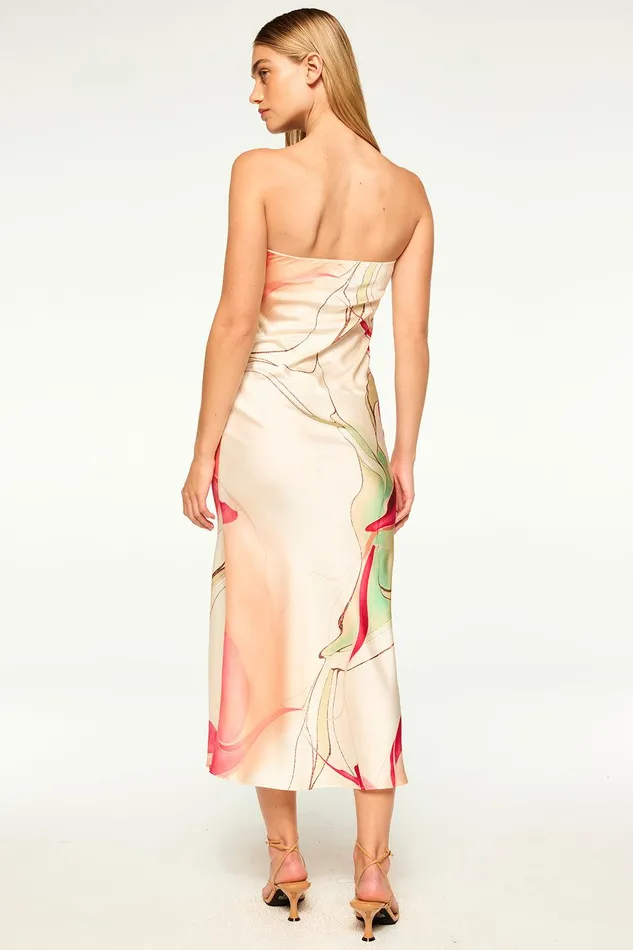 Women MISA Los Angeles Dresses THARA DRESS Divine Marble