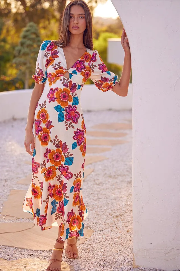 Women MISA Los Angeles Dresses WALLIS DRESS Flora Marbella