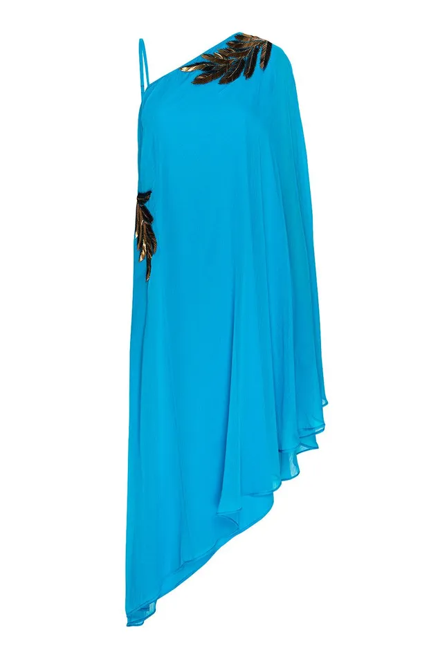 Women MISA Los Angeles Exclusives ELANEH DRESS Aqua Palm D039or