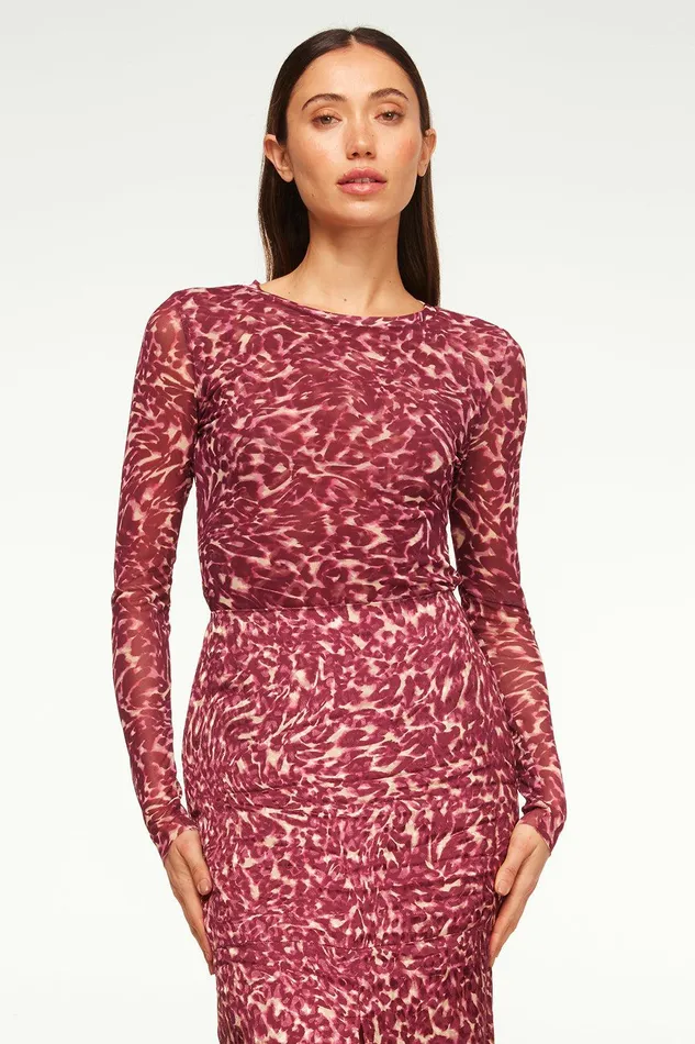 Women MISA Los Angeles Jersey and Mesh LULA TOP Black