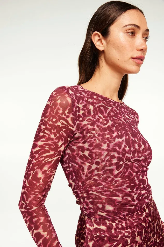 Women MISA Los Angeles Jersey and Mesh LULA TOP Black