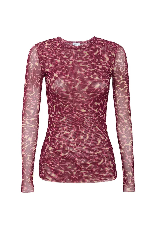 Women MISA Los Angeles Jersey and Mesh LULA TOP Black