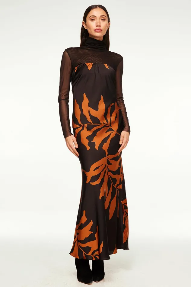 Women MISA Los Angeles Jersey and Mesh NADJA MESH TOP Black